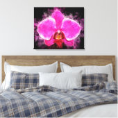 Orchidee Blume Aquarell - Rosa bb 02 Leinwanddruck (Insitu (Schlafzimmer))