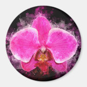 Orchidee Blume Aquarell - Rosa bb 02 Magnet (Vorne)