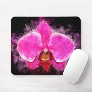 Orchidee Blume Aquarell - Rosa bb 02 Mousepad