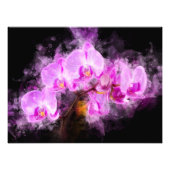 Orchidee Blume Aquarell - Rosa bb 03 Fotodruck (Vorne)