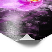 Orchidee Blume Aquarell - Rosa bb 03 Fotodruck (Ecke)