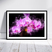Orchidee Blume Aquarell - Rosa bb 03 Poster