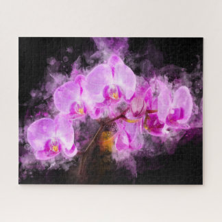 Orchidee Blume Aquarell - Rosa bb 03 Puzzle