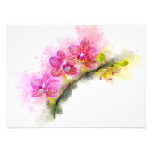 Orchidee Blume Aquarell - Rosa wb 01 Fotodruck (Vorne)