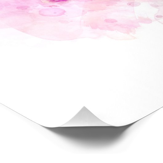 Orchidee Blume Aquarell - Rosa wb 01 Fotodruck (Ecke)