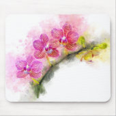 Orchidee Blume Aquarell - Rosa wb 01 Mousepad (Vorne)