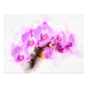 Orchidee Blume Aquarell - Rosa wb 03 Fotodruck (Vorne)
