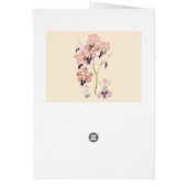 Orchidee Blume Rosa und lila gepunktete leere Kart (Hinten)