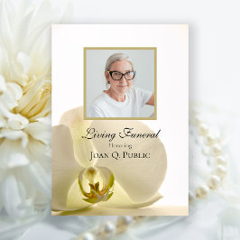 Orchidee Blume über das Party der Beerdigung von W Einladung