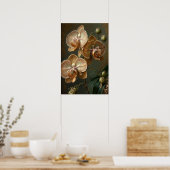Orchidee Blume Weißes Motiv Poster (Küche)