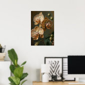 Orchidee Blume Weißes Motiv Poster (Heimbüro)
