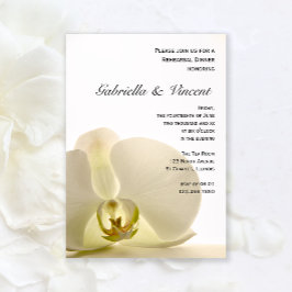 Orchidee Blume zum Abendessen bei Weiß Hochzeit Pr Einladung