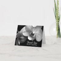 Orchidee BW-Beileid danken Ihnen Anmerkungs-Karte
