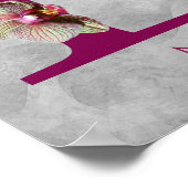 Orchidee Elegant Monogramm Anfangsbuchstabe L Pers Poster (Ecke)