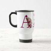 Orchidee Elegant Monogramm Initiale A Personalisie Reisebecher (Links)