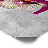 Orchidee Elegante Monogramm Initiale I Personalisi Poster (Ecke)