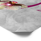 Orchidee Elegantes Monogramm Anfangsbuchstabe O Pe Poster (Ecke)