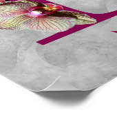 Orchidee Elegantes Monogramm Anfangsbuchstabe P Pe Poster (Ecke)