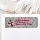 Orchidee Elegantes Monogramm Initiale A Adresse (Insitu)