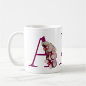 Orchidee Elegantes Monogramm Initiale A Personalis Kaffeetasse (Links)