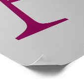 Orchidee Elegantes Monogramm Initiale A Poster (Ecke)