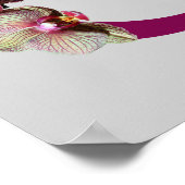 Orchidee Elegantes Monogramm Initiale C Poster (Ecke)