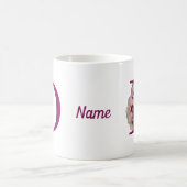 Orchidee Elegantes Monogramm Initiale D Personalis Kaffeetasse (Mittel)