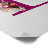 Orchidee Elegantes Monogramm Initiale E Personalis Poster (Ecke)