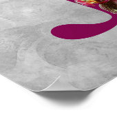 Orchidee Elegantes Monogramm Initiale J Personalis Poster (Ecke)