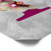 Orchidee Elegantes Monogramm Initiale K Personalis Poster (Ecke)