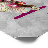 Orchidee Elegantes Monogramm Initiale R Personalis Poster (Ecke)