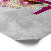 Orchidee Elegantes Monogramm Initiale T Personalis Poster (Ecke)