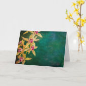 Orchidee Grußkarte, innen leer Karte (Gelbe Blume)