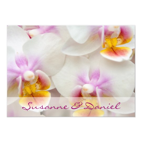 Orchidee • Hochzeitseinladung 12,7 X 17,8 Cm Einladungskarte