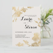 Orchidee Hochzeitskarte Dankeskarte (Stehend Vorderseite)