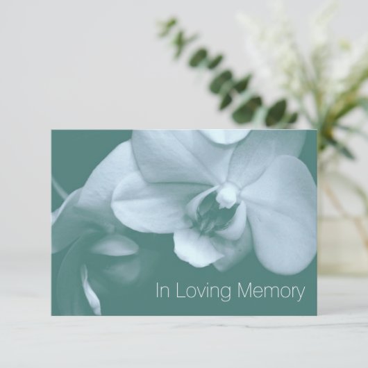 Orchidee in liebevoller Feier des Gedächtnis-8 des Einladung (Stehend Vorderseite)