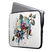 Orchidee Laptopschutzhülle (Vorderseite Links)