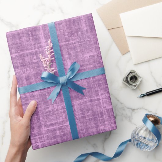 Orchidee Lila Leinen Geschenkpapier (Schenken)