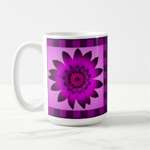 Orchidee Magenta Gänseblümchen-Blume, Muster Strei Kaffeetasse