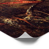 Orchidee mit zwei Hummingbirds Poster (Ecke)