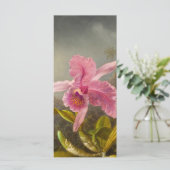 Orchidee mit Zwei-Katzen-Karte (Stehend Vorderseite)