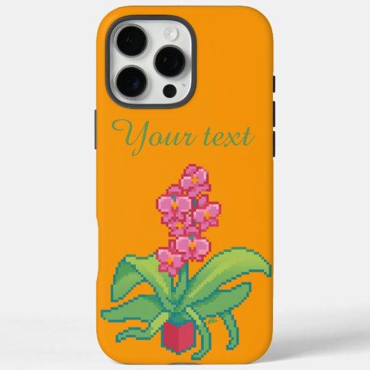 Orchidee, orchid , pixel art Case-Mate iPhone hülle (Rückseite)