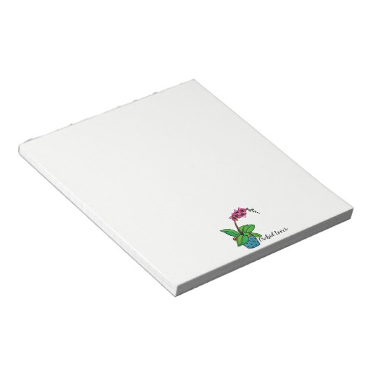 Orchidee Pflanze im Wasserbecken Notizblock (angewinkelt)