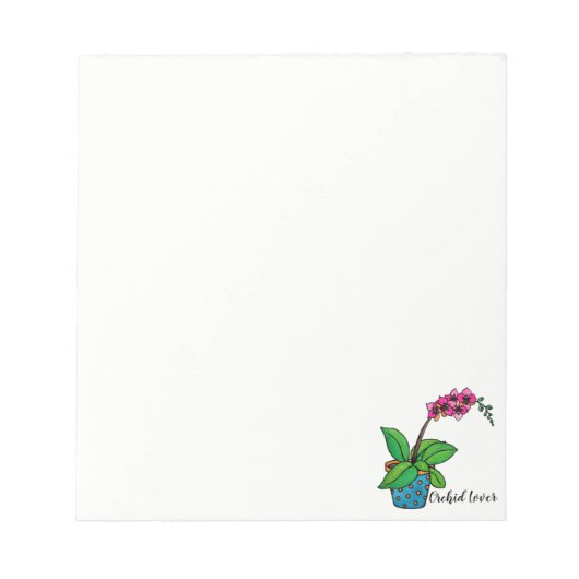 Orchidee Pflanze im Wasserbecken Notizblock (Vorderseite)