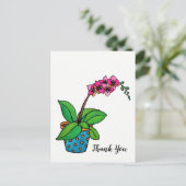 Orchidee Pflanze im Wasserbecken Postkarte (Stehend Vorderseite)