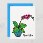 Orchidee Pflanze im Wasserbecken Postkarte (Vorne/Hinten)