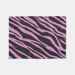 Orchidee Pink Zebra gestreift Fleecedecke