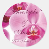 Orchidee Runder Aufkleber (Vorderseite)
