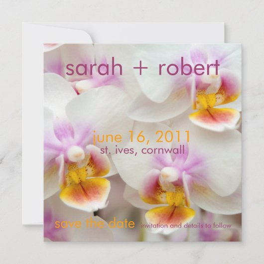 Orchidee • Save-the-Date-Ankündigung Einladung (Vorderseite)