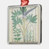 Orchidee Silbernes Ornament (Links)